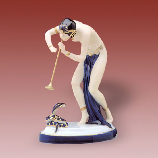 Dancer with snake 17 x 10 x 23 cm, Isis. Porcelain Figures Duchcov