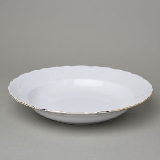 Plate deep 24 cm, Opera gold line, Český porcelán a.s.