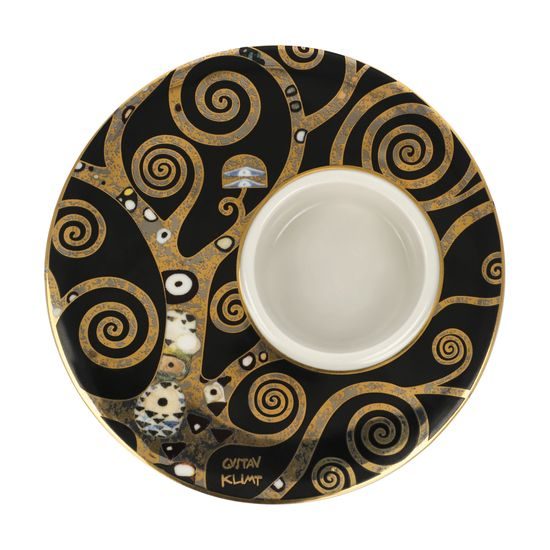 Svícen Strom života, 12 / 12 / 4 cm, porcelán, G. Klimt, Goebel