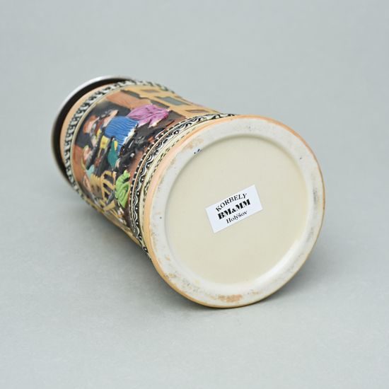 Tankard (Pitcher) 0,7 l ceramics + tin lid, Ceramics BM+MM Holýšov
