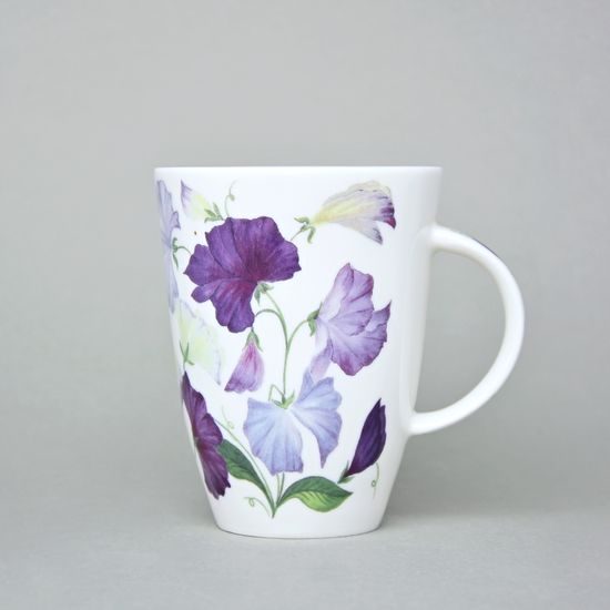 Sweet Pea (purple): Mug 400 ml, English Fine Bone China, Roy Kirkham