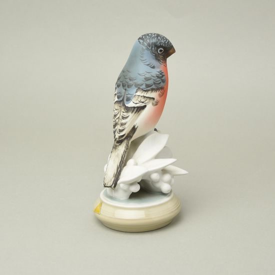 Bullfinch bird 12,5 x 10,5 x 19,5 cm, Porcelain Figures Duchcov