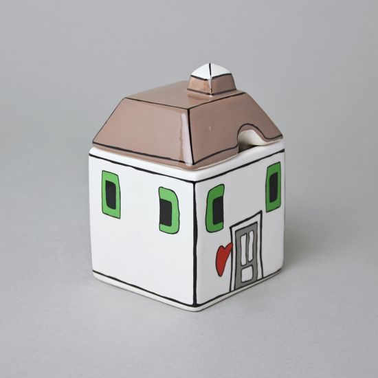 Cukřenka 250 ml 7 x 11 cm, “LE CASETTE” hnědá, porcelán, EGAN