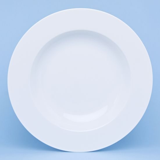 Dish round deep / pasta plate 30 cm, Nina white, Thun 1794 Carlsbad porcelain