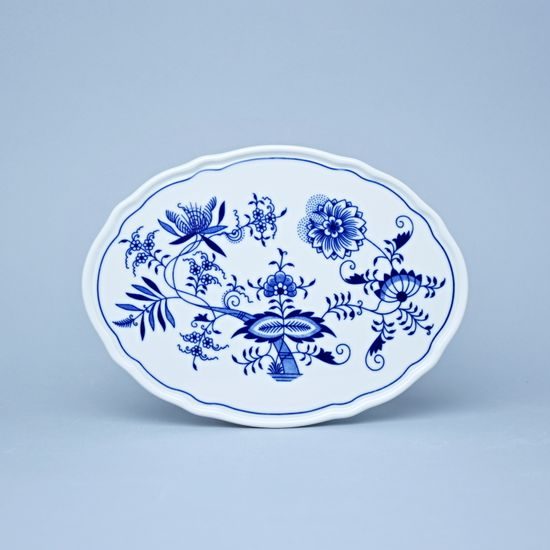Board oval footed 24,5 cm, Original Blue Onion Pattern