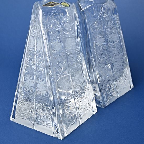 Set of 2 Whiskey Carafes "Lovers", hand-cut 500PK, Crystal Bohemia