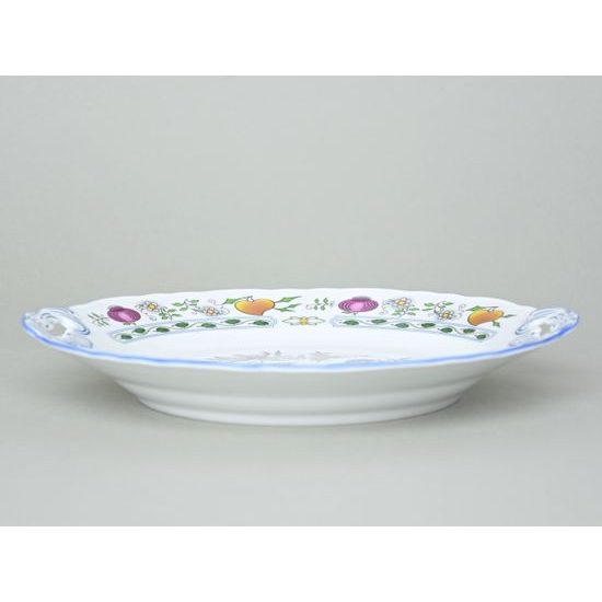 Cake plate with handles 28 cm, COLOURED ONION PATTERN