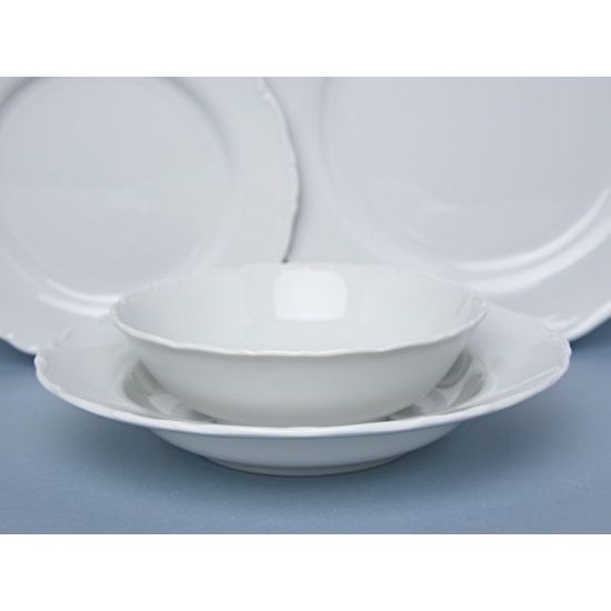 Talířová souprava s miskami pro 6 osob, Ophelia bílá, Thun 1794