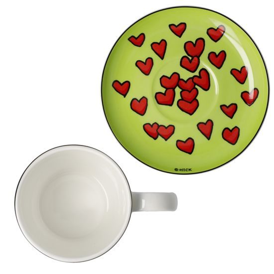 Espresso šálek a podšálek Roar 100 ml, jemný kostní porcelán, Ed Heck, Goebel