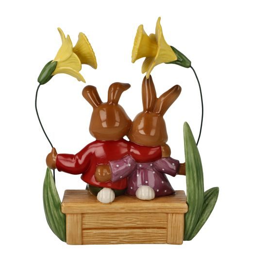Figurka zajíčků Náš malý svět 15 / 7 / 18,5 cm, kamenina, Goebel