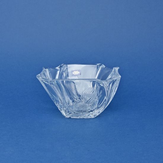 Crystal Hand Cut Bowl NEPTUN - Thistle decor, 180 mm, Crystalite BOHEMIA