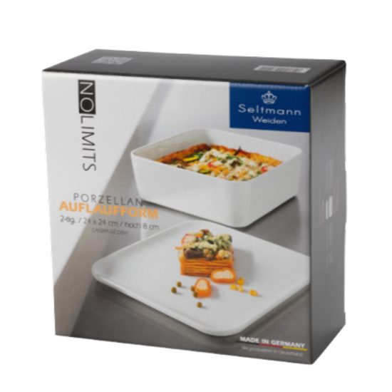 Mísa zapékací s víkem 24 x 24 x 8 cm, NO LIMITS, porcelán Seltmann