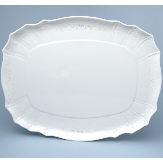 Frost no line: Large tray / platter 40 x 31,5 cm, Thun 1794 Carlsbad porcelain, BERNADOTTE