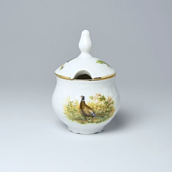 Mustard/Sugar bowl 150 ml, Thun 1794 Carlsbad porcelain, BERNADOTTE hunting