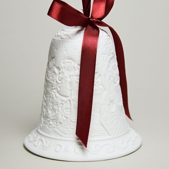 Svítící zvoneček Santa Klaus - vánoční ozdoba, 12,5 cm, Lamart, Palais Royal