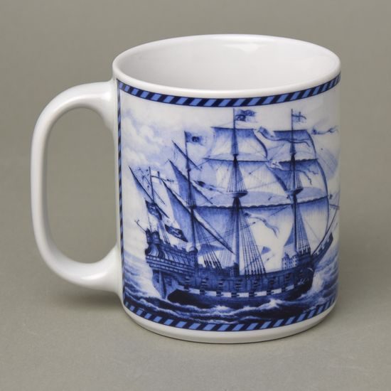 Mug Big 0,47 l, Sailboat, Thun 1794 Carlsbad porcelain