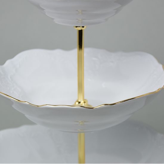 Compartment dish 3 pcs.. 34 cm (bowls), Thun 1794 Carlsbad porcelain, BERNADOTTE gold line