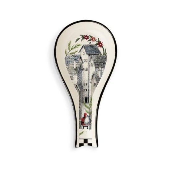 Odkládací lopatka 21 x 10 cm, vánoční krajina, nový kostní porcelán, EGAN