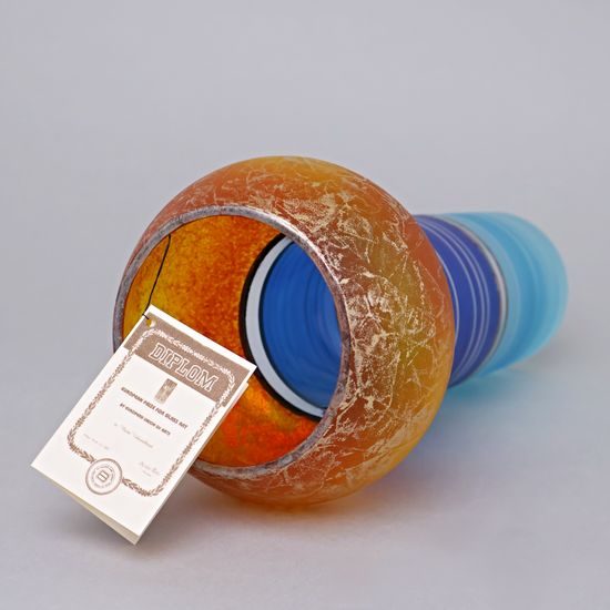 Studio Miracle: Vase - Beach romance, 26 cm, Hand-decorated by Vlasta Voborníková