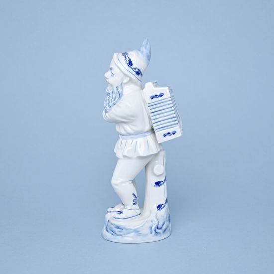 A Dwarf With An Accordion 22,5 x 10 x 10 cm, Original Blue Onion pattern