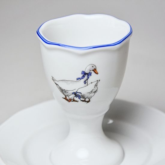 Kalíšek na vejce s podstavcem, 7 cm, husy, Český porcelán a.s.
