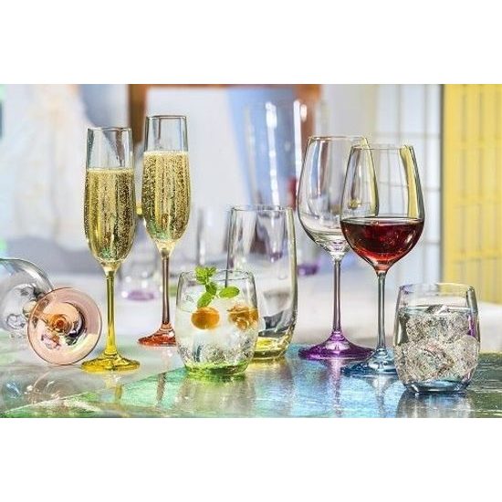 Club 300 ml Rainbow - set of 6 pcs., whisky / cognac glass, Crystalex