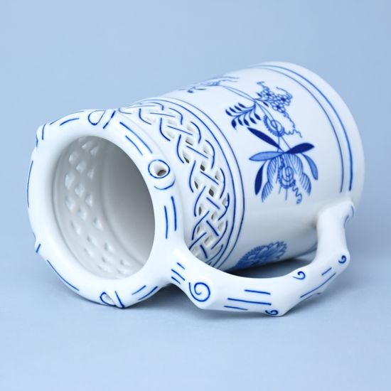 Beer Jug perforated 400 ml, Original Blue Onion Pattern