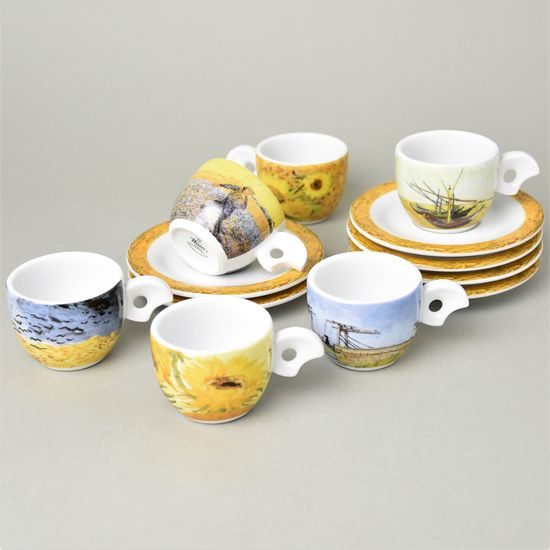 Van Gogh: Cup espresso 70 ml and saucer 12,5 cm Dova, 6 pcs., Thun 1794