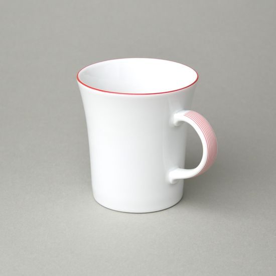 Hrnek Marsyas 0,31 l, Thun 1794, karlovarský porcelán, červená linka