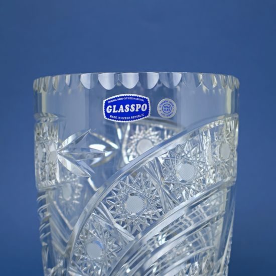 Crystal Hand Cut Vase Comet, 255 mm, Crystal BOHEMIA