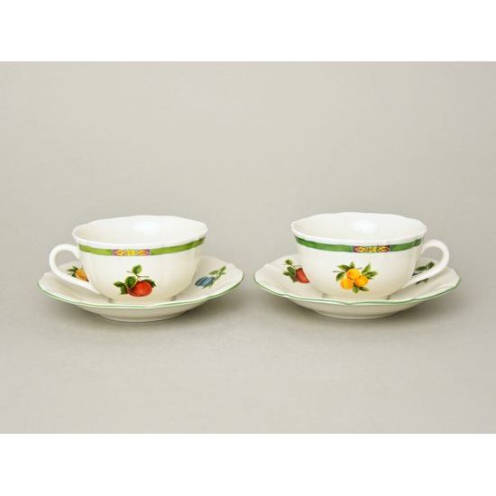 Cup and saucer mirror C/1 plus ZC1 0,20 l / 15,5 cm for tea, Cesky porcelan a.s.