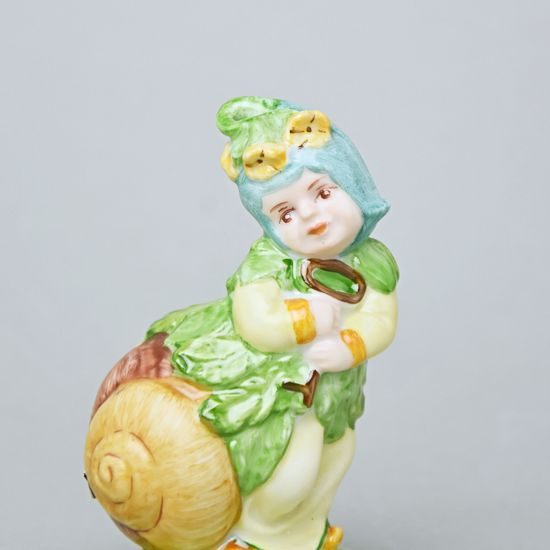 Petrklíč (Šnečí lidičky) 5,3 x 4,5 x 9 cm, Saxe, Porcelánové figurky Duchcov
