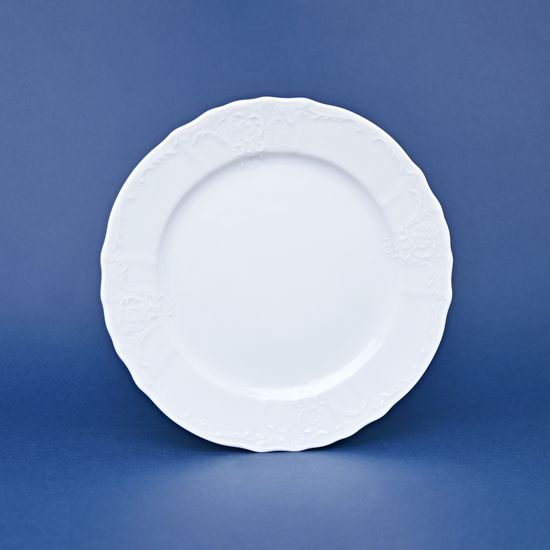 Plate dessert 21 cm, Thun 1794 Carlsbad porcelain, BERNADOTTE white