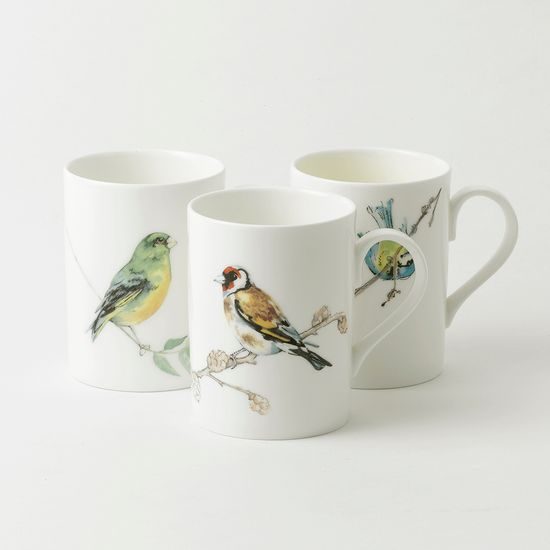 Birds collection - Greenfinch: Mug Lucy 320 ml, English Fine Bone China, Roy Kirkham