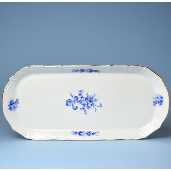 Tray/Platter 37 cm, Thun 1794 Carlsbad porcelain, BERNADOTTE blue rose