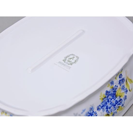 Víko k dóze na cukrovinky 2,1 l, Thun 1794, karlovarský porcelán, BERNADOTTE pomněnka