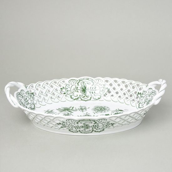 Basket perforated 28 cm, Green Onion Pattern, Cesky porcelan a.s.