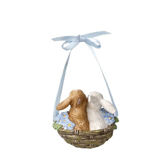 Hanging ornament Annual Rabbit 2026 8 / 6.5 / 6.5cm, biscuit china, Goebel