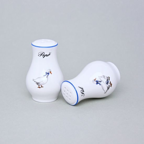 Pepper shaker 7,5 cm, Český porcelán a.s., Goose