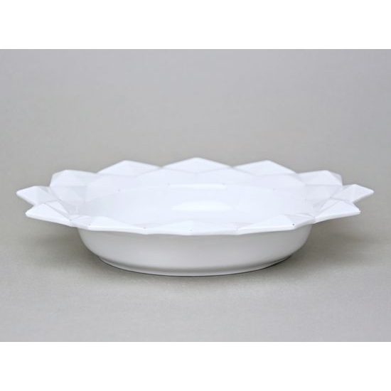 Plate Deep 24,5 cm, Diamond white, Goldfinger Porcelain