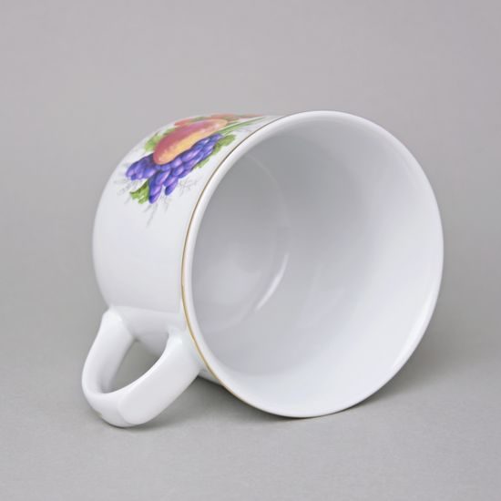 Hrnek Vařák 650 ml, Ovoce + zlatá linka, 1 ks. - náhodný výběr, Český porcelán a.s.