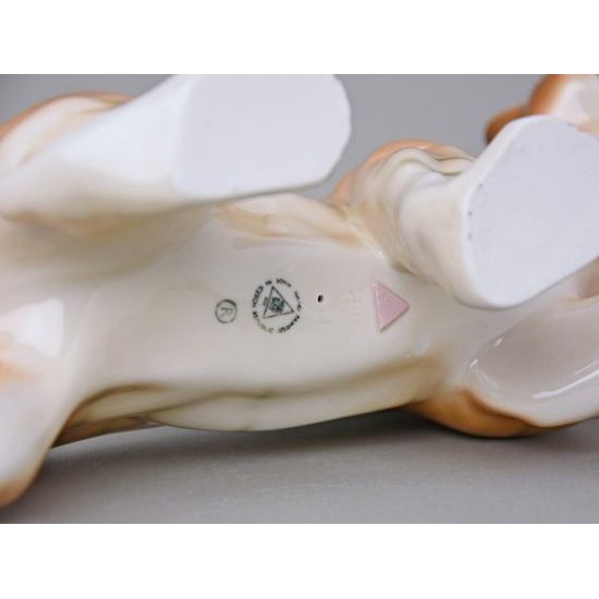 Tygr, Luxor, 40 x 19,5 x 10 cm, Porcelánové figurky Duchcov