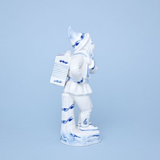 A Dwarf With An Accordion 22,5 x 10 x 10 cm, Original Blue Onion pattern