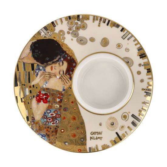 Svícen Polibek, 12 / 12 / 4 cm, porcelán, G. Klimt, Goebel