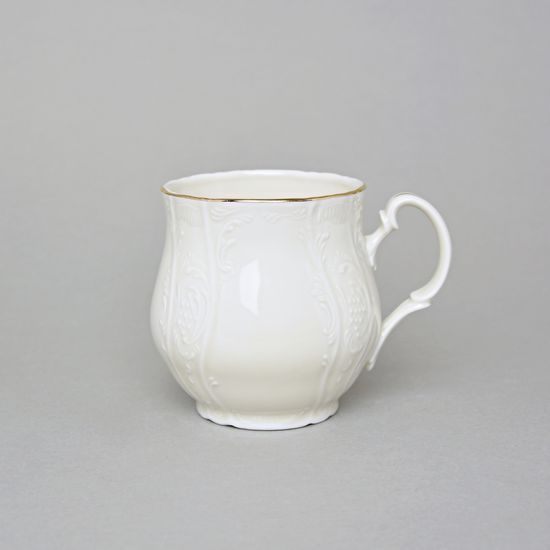 Hrnek Jonáš 310 ml, Thun 1794, karlovarský porcelán, BERNADOTTE ivory + zlato
