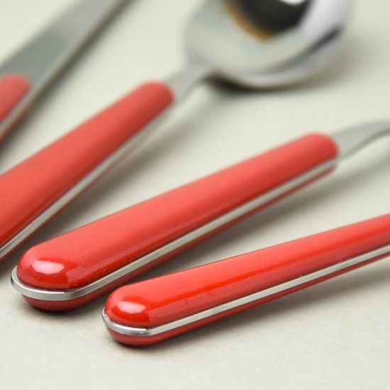 24 pcs. cutlery set, Tinta Unita, brick red, NEVA