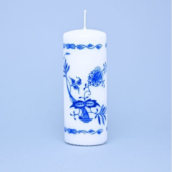 Candle 15 cm with Blue onion, Original Blue Onion Pattern