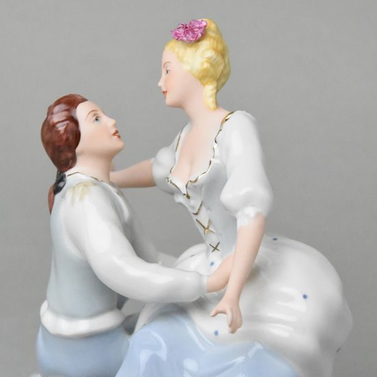 Dostaveníčko 19,5 x 11 x 14,5 cm, luxor, Porcelánové figurky Duchcov