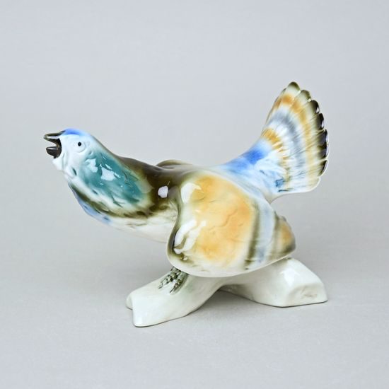 Tetřev, 19 x 13 x 15 cm, Luxor, Porcelánové figurky Duchcov