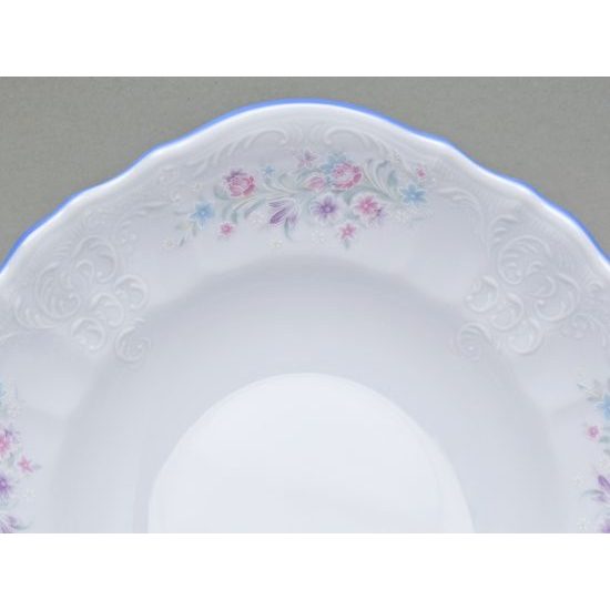 Bowl 25 cm, Thun 1794 Carlsbad porcelain, BERNADOTTE blue-pink flowers